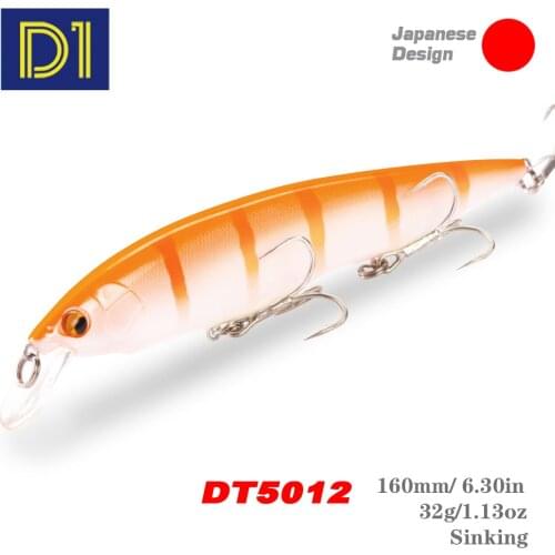 D1 Minnow Fishing Lures 160mm Sinking Wobblers Crankbait Seabass Pike For Baits Tungsten beads Big Fish Fishing Accessories
