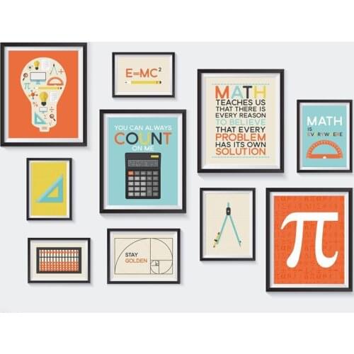 Decorative Prints for Wall Painting Mathematical Poster Abstract Picture for The Home Room Decor Canvas Math Wall Art Frameless