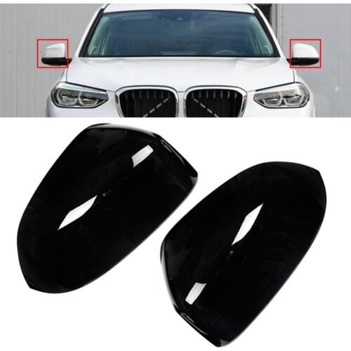 For BMW X3 X4 G01 G02 2018 2019 Gloss Black High Quality ABS Rearview Mirror Cap Cover