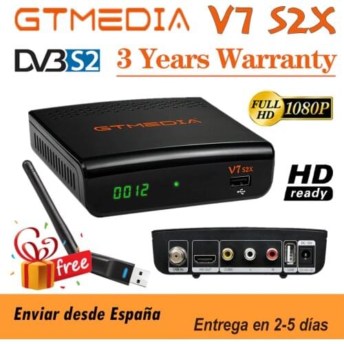 DVB-S/S2 Gtmedia V7 S2X Satellite Receiver Upgraded by GTmedia V7S HD With USB WIFI Digital Receptor H.265 Freesat v7s2x No app