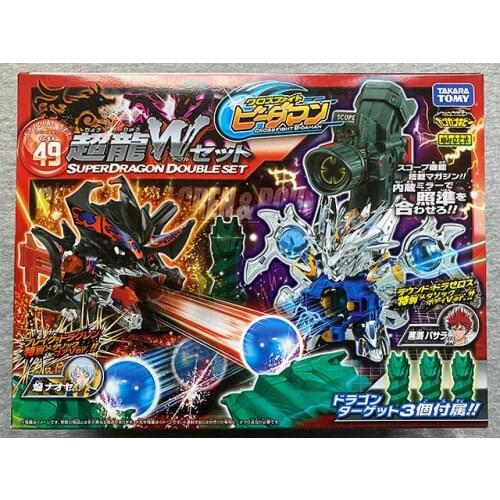 TAKARA Tomy Cross Fight B-DAMAN CB49 Super Dragon Double Set Bomberman Action Figures Toys Collection Assembly Model Kid Gift
