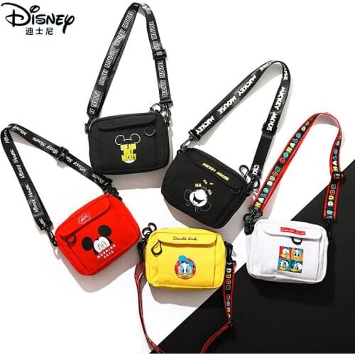 Disney Mickey Mouse Women Girls Boys Mickey Mouse Purse Canvas High Capacity Maternity Bag Cartoon Donald Duck Disney Bags