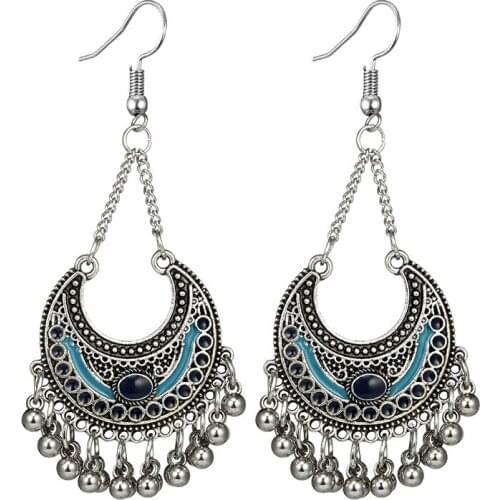 Indian Earrings for Women Jhumka Gypsy Tribal Drop Earrings For Women Boho Pendientes Hanging Dangles Party Indian Jewelry