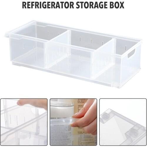 Refrigerator Storage Box Plastic Freezer Food Storage Bins Organizer Pantry Cabinet Transparent Plastic Fresh-keeping Box