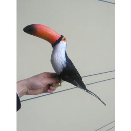 Creative simulation toucan polyethylene & furs black bird doll gift about 42cm 2187