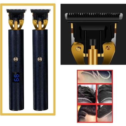 Pro Eletric Hair Clipper For Men Beard Haircut Machine 2020 New Cordless Zero Gapped Trimmer Hair Clipper Barber With LED Screen