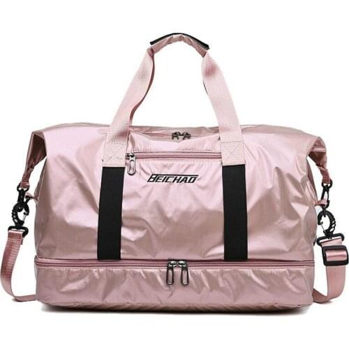 New Waterproof Travel Sports Bag Ladies Outdoor Sport Gym Bags Women Oxford Fitness Storage Tote for Shoe Men Training Bag 2021