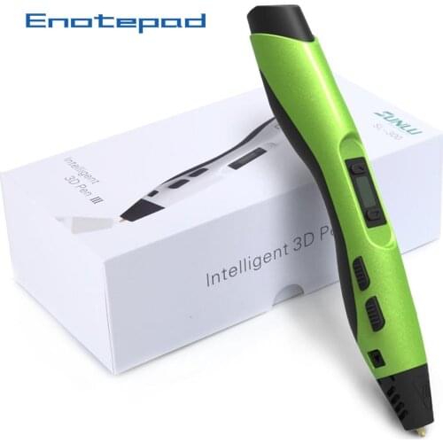 Enotepad DIY Printing Pen High Temperature with LCD Display&3D Safe for Kits and Adults with 2 Rolls Filament Print