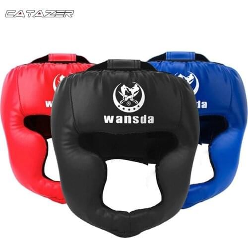 PU Kick Boxing Helmet for Men Women Karate Muay Thai Guantes De Boxeo Free Fight MMA Sanda Training Adults Kids Equipment