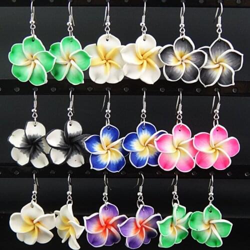 Mix Color Charms 6Pairs Lucky Flowers Drop Earrings for Women Earring Female Summer Sea Party Earring Wholesale Fashion Jewelry
