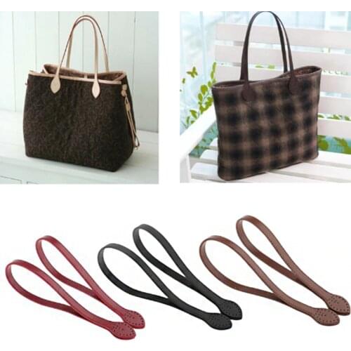 2 pcs 60cm PU Leather Bag Strap Women Shoulder Bag Handle Belt Ladies Replacement For Handbags Strap DIY Bag Accessories