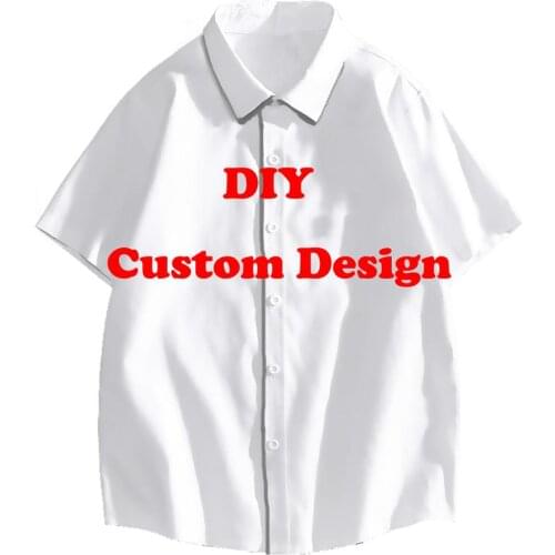 SONSPEE 3D Print Custom Shirt Hawaiian Tops Fashion Casual Fun Short Sleeve Buttons DIY Mens Women Summer Clothing New Unisex