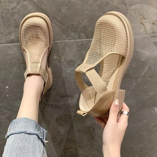 NEW Women Platform Casual SANDALS Closed Toe Breathable Mesh Flat Summer Sandals
