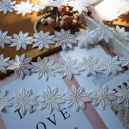 9cm 3.54" Wide (4Yards/lot) Off White Water Soluble Lace,Embroidery Venise Lace Trim for Bridal Wedding , Costume Design