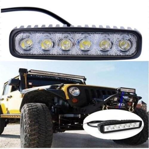 1pcs 18W LED Work Light Motorcycle Fog Lamp Driving Light Bar For 4x4 Offroad SUV Car Truck Trailer Tractor ATV Motorcycle light