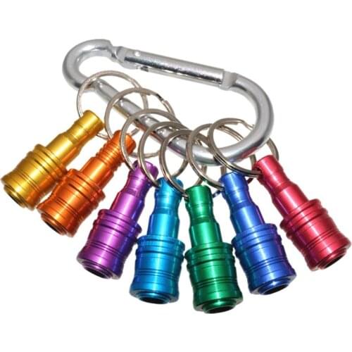 Keychain Extension Bar,1/4 Inch Hex Shank Screwdriver Extension Bit Holder Keychain Adapter Bit Holder for Most Electric