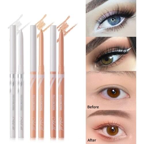 Multi-purpose Makeup Pen Long-lasting White Eyeliner to Cover The Lower Eyelid Pen Can Rotate And Automatically Eject The Core