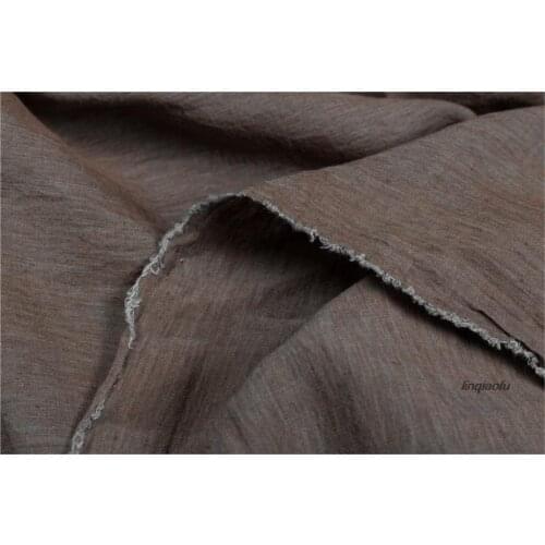 High quality embroidered yellow interwoven linen garment fabric