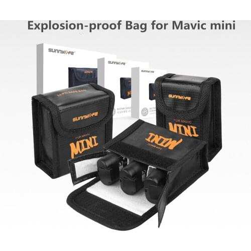 Lipo Battery Explosion-proof Safe Storage Bag For DJI Mavic Mini Drone Fireproof Protective Case Protection Accessories