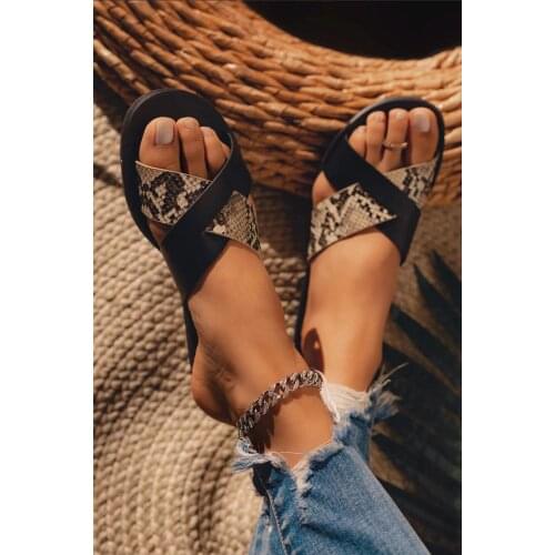 Women Leopard Slippers Woman Causal Flat Slides Female Mixed Colors Ladies Summer Walking Shoes Womens Footwear Plus Size 41