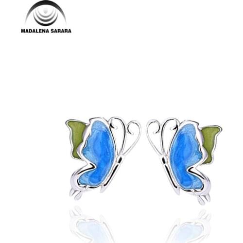 MADALENA SARARA Fashion Style Small Butterfly Elegant S925 earrings Stud Simple Design