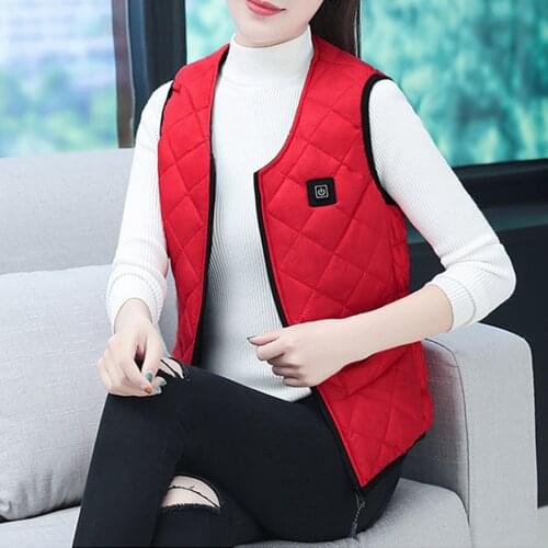 2020 New Heated Vest Jacket USB woman Winter Electrical Heated Sleevless Jacket Outdoor Fishing Hunting Waistcoat Hiking Vest