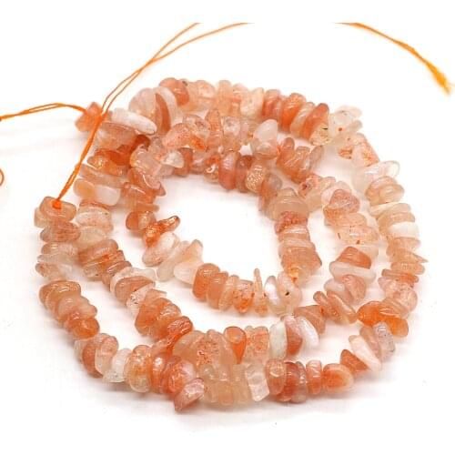 3-6mm Gold Sun Stone Beads Irregural Natural Gravel Stone Loose Beads for DIY Making Jewelry Necklace Bracelet Accessories