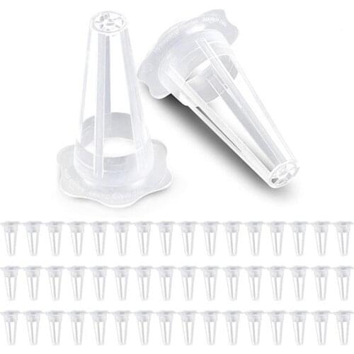 100 Plant Baskets, Pod-Shaped Plastic Slotted Net Plant Cups, Suitable for AeroGarden, Hydroponics, Planting Systems