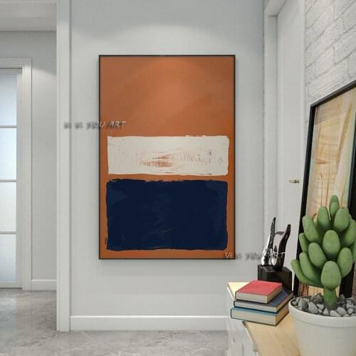 100% Handmade Oil Abstract Painting Modern Orange White Black Wall Art On Canvas For Living Room Office Decorations