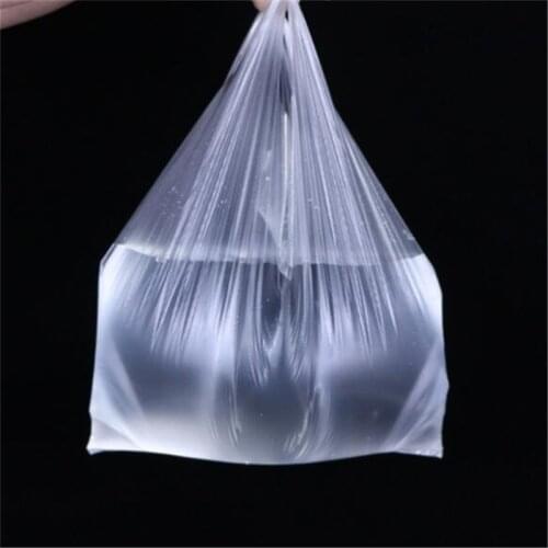 100 Pcs/pack 15-26cm/20-30cm/24-37cm/28-48cm Transparent Bags Shopping Bag Supermarket Plastic Bags With Handle Food Packaging