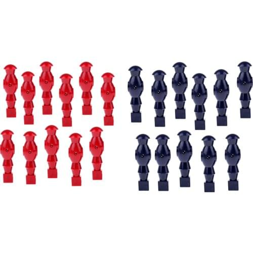 11 Pieces Table Soccer Player Foosball Table Men Player Man Guys for 1.2m Foosball Table Red Dark Blue
