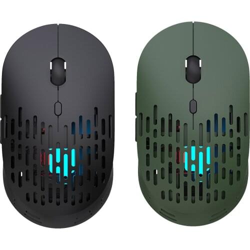 2.4GHz Wireless Mouse Hollow-Out Ergonomic Design Gaming Mice LED Backlit Hollow Out Design Mice with USB Receiver