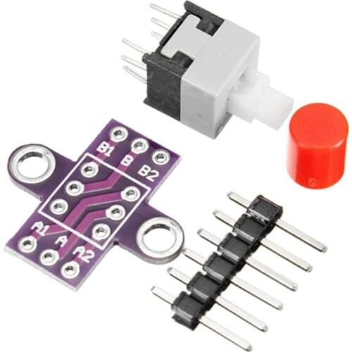 2Pcs CJMCU-010 With Lock Button Self-locking Switch Double Row Switch