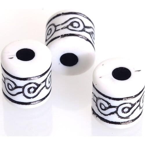 250Pcs/Lot New Arrival Vintage Inspired Ethnic Acrylic Antique Style Design Spacer Loose Beads For Diy Bracelet Jewelry Making