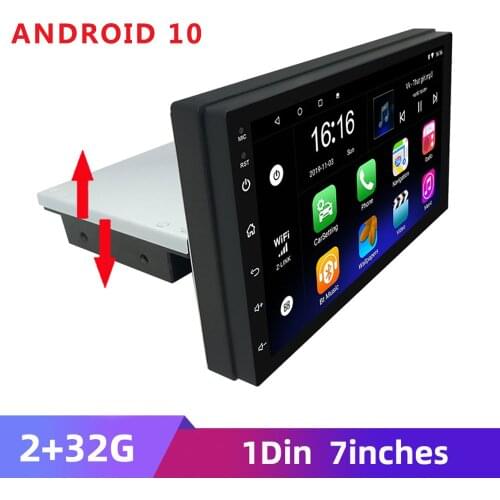2G+32G Adjustable Car Stereo Radio Android 10.0 Contact Screen FM GPS Navigation 1DIN 7 Inch MP5 Player