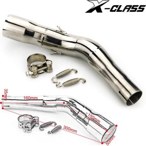 Motorcycle Exhaust Middle Pipe Link Pipe Stainless Steel Accessories For Piaggio Vespa GTS 250 300 2007- 2017 2018 2019 2020