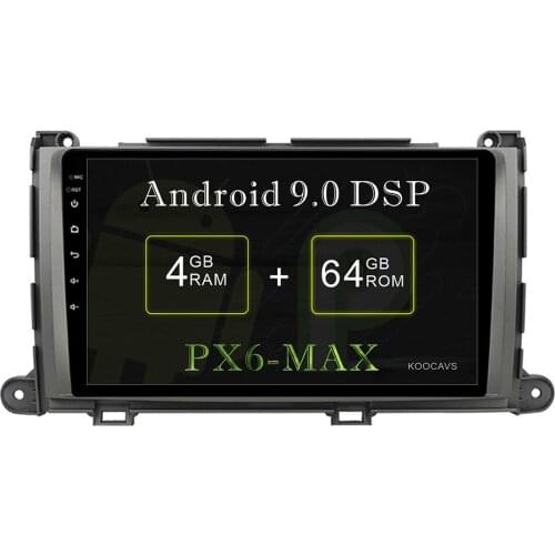 KOOCAVS 9" IPS Android 9.0 Car GPS Radio Player for Toyota Sienna XL30 2010 2011 2012 2013 4GB+64GB Stereo Multimedia Headunit