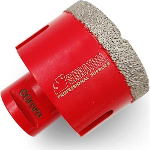 SHDIATOOL Diameter 60mm Vacuum brazed diamond drilling core bits with 10MM Diamond height granite marble ceramic hole saw