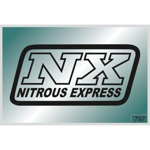 For NX NITROUS EXPRESS -2 pcs. stickers HIGH QUALITY different colors 797