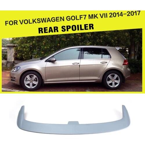 FRP Unpainted Grey Primer Auto Car Rear Trunk Spoiler Window Wing Lip for Volkswagen VW Golf 7 VII MK7 Standard 2014 - 2017