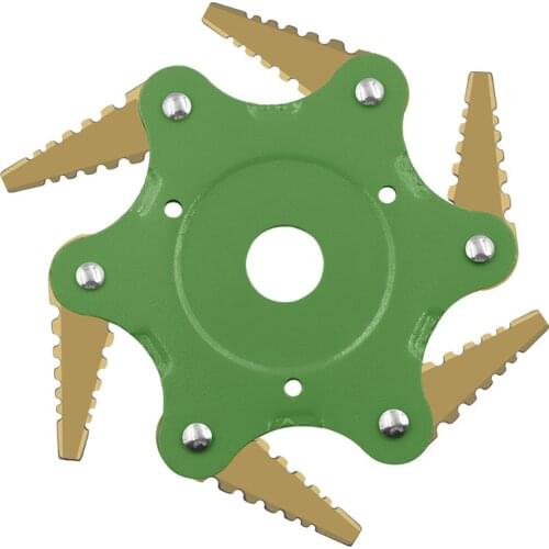 6 Blade Grass Trimmer Head Tooth Blade Cutter Weed Brush Cutting Head Garden Power Tool Accessories for Lawn Mower Agricultural