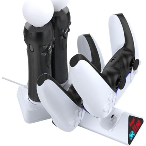 Playstation 4 Controller USB Charger Compatible Charging Dock For PS4 For PS5 For P-MOVE Gamepads Game Handle Accessories