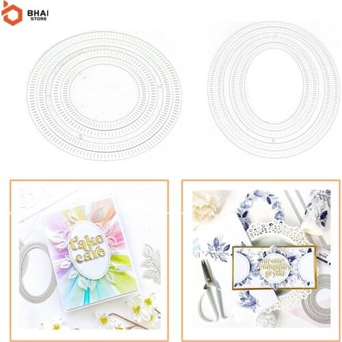 Round Frame Metal Cutting Dies New Arrival 2021 Scrapbook Photo Album Decoration Stencil Embossing Template Diy Greeting Card