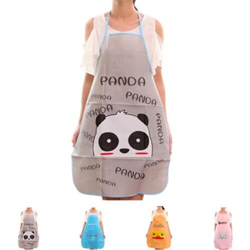 Cute Cartoon Waterproof Apron Kitchen Restaurant Cooking Bib Aprons Kitchen Cleaning Tools