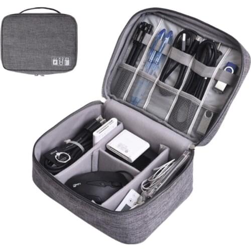 Data Cable Storage Bag Multi-function Digital Storage Bag U Disk Headset Charger Storage Bag Protection Box 24.5*18.5*10cm