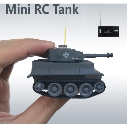 Mini RC Tank Car Electronic Radio Remote Control Micro Tank 4 Frequencies Outdoor Simulation Models Boy Gifts Toys For Children