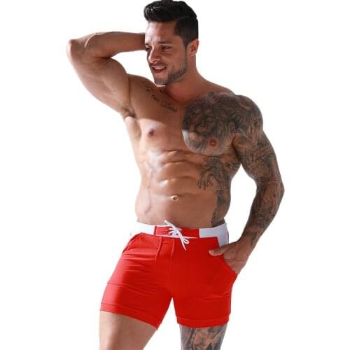 Mens Swimwear Swim New Arrival Mens Swimming Swimwear Solid Swimsuit Men Swimwear Beachwear Board Surffing Running Shorts Trunks