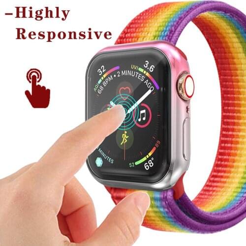 New Rainbow Protection Case for apple watch series 5/4Electroplated soft Silica Gel package watch case iWatch3 38MM 40MM