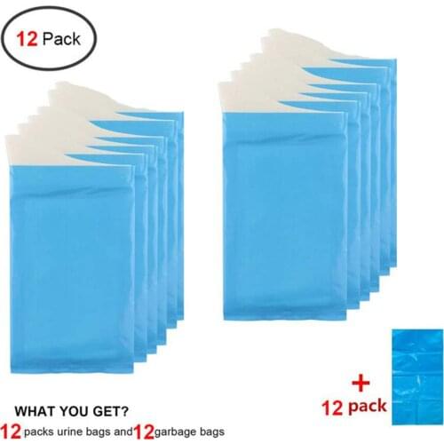 12x Unisex Disposable Urine Bags Women Men Camping Pee Bags Toilet Traffic Crowd for Adults Kids Outdoor Seasick Car Hiking