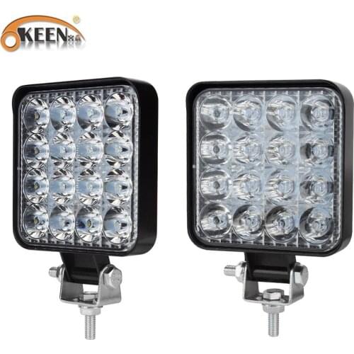OKEEN Led Light Bar 48w Led Work Light Square 16 Led Lights Off-road Spot Light for Trucks Off-road Vehicle ATV SUV UTV 4WD Jeep